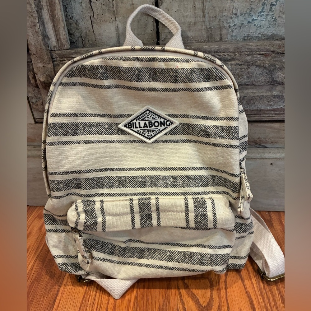 Billabong Mini Mama Stripe Backpack Black/White